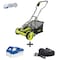 Sun Joe 24V iON+ 15" Cordless Push Reel Mower, Rear Bag w/4.0-Ah Battery and Charger 24V-CRLM15 - alternate 1